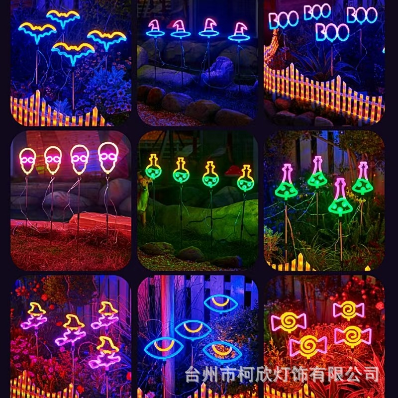 국경 간 새로운 네온 조명 바닥 조명 안뜰 야외 방수 발광 조명 분위기 조명 LED 장식 깜박이는 조명