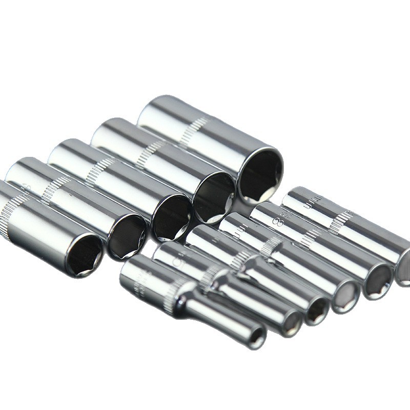 Bosque Verde 6,3mm hexagonal alargado socket/hexagonal manga llave 1/4 cabeza de la manga pequeño volante Llave de trinquete manga