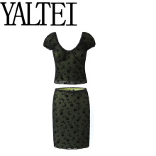 YALTEI 春季新款女装欧美风法式时尚设计玫瑰花网纱半身裙
