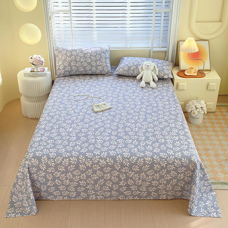 Thickened Pure Cotton Coarse Cloth Single Bed Sheet for Boys, Girls, and Students' Dormitory, Single Home Use, Large Kang Sheet
