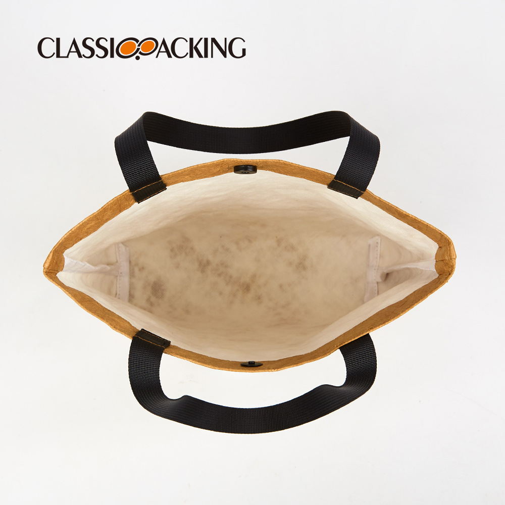 Bolso de mano de papel kraft de un solo hombro Bolso de viaje simple y casual todo-fósforo Bolso de viaje impermeable de gran capacidad con logotipo impreso