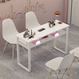 Wholesale Manicure Table Economical Internet Celebrity Single Double Three Person Japanese and Korean Style Dressing Table Manicure Table and Chair Set
