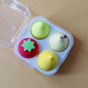 Super Cute Fruit Peach Pear Mango Strawberry Lemon Avocado Powder Puff Super Soft Non-Eating Powder Beauty Egg