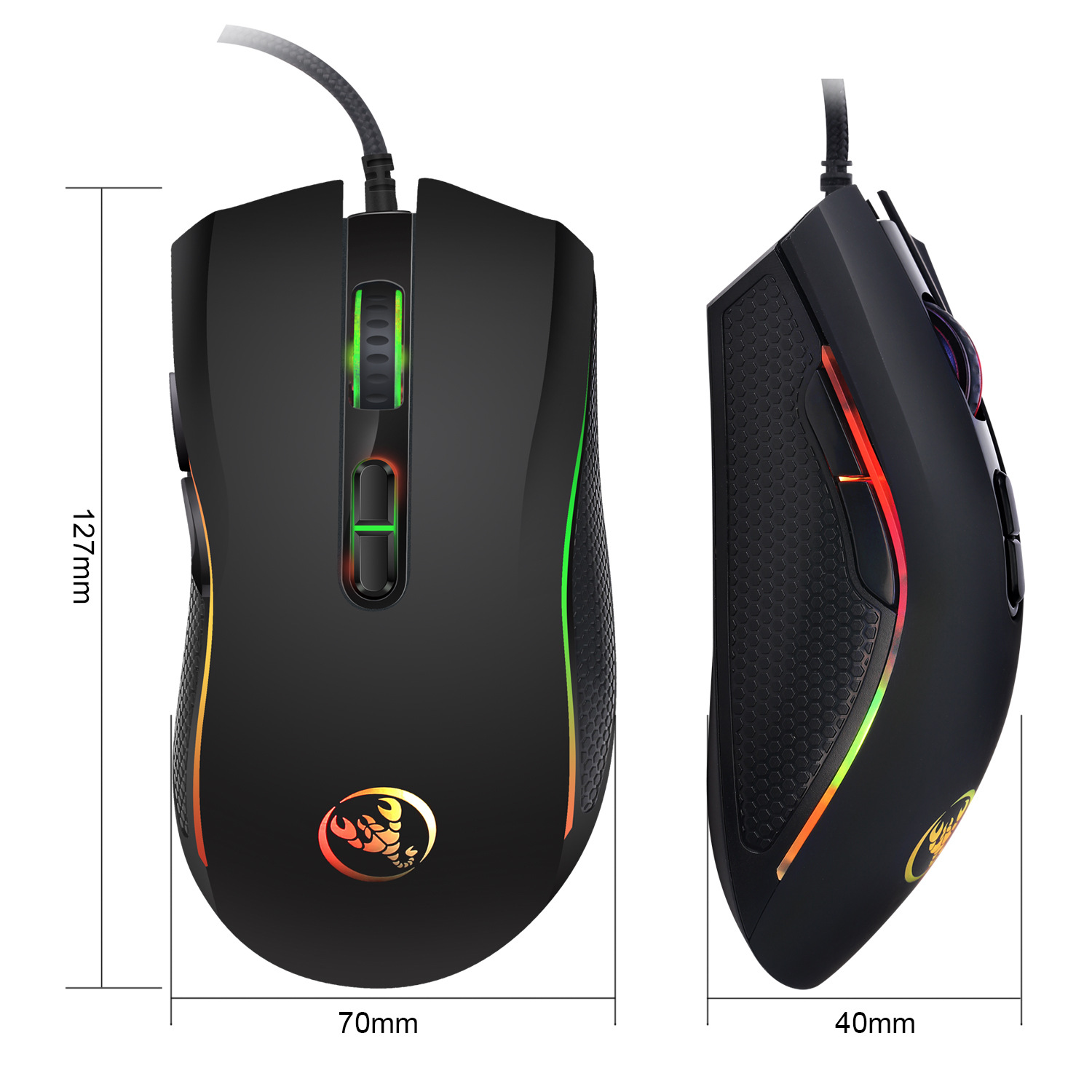 New 61keys wired keyboard set illuminated gaming mouse office game keybaord_voghion.com