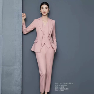 西服套装三件套新款女士职业装收腰商务正装春秋西裤西裙外套批发