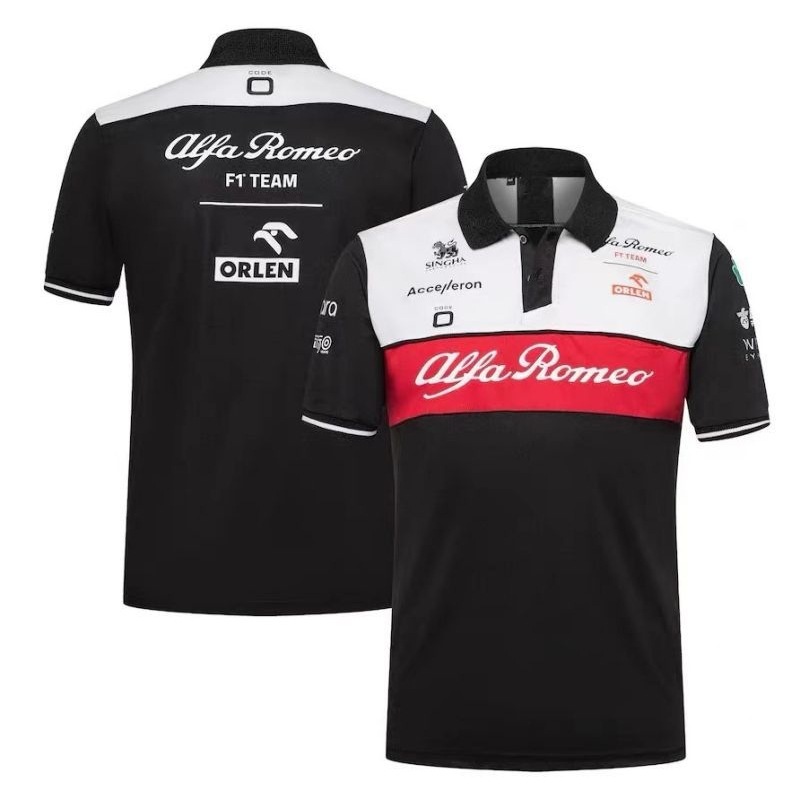 クロスボーダーF1レース新型ボタンPOLOシャツオートバイ服マウンテンバイク通気速干半袖POLOメンズかっこいい|undefined