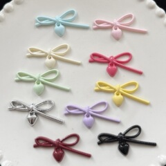 熱い販売かわいい弓愛プラスチックアクセサリー DIY 手作り材料帽子ヘアピン電話ケース靴花アクセサリー