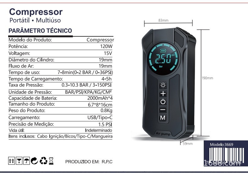 Cross-Border Car Emergency Jump Starter and Air Pump Combo, Emergency Battery Booster, Powerful Jump Starter Device