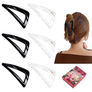 Aitong Corea del Sur accesorios para el cabello ins simple triángulo horquilla temperamento helado pinza Cabeza trasera updo tiburón pata