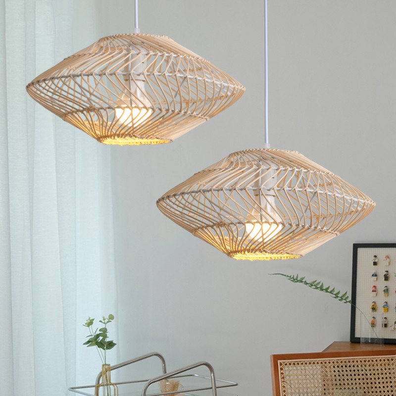 Chino creativo bambú linterna Casa de Té restaurante olla caliente restaurante local restaurante B & B pastoral retro lámpara de Bambú