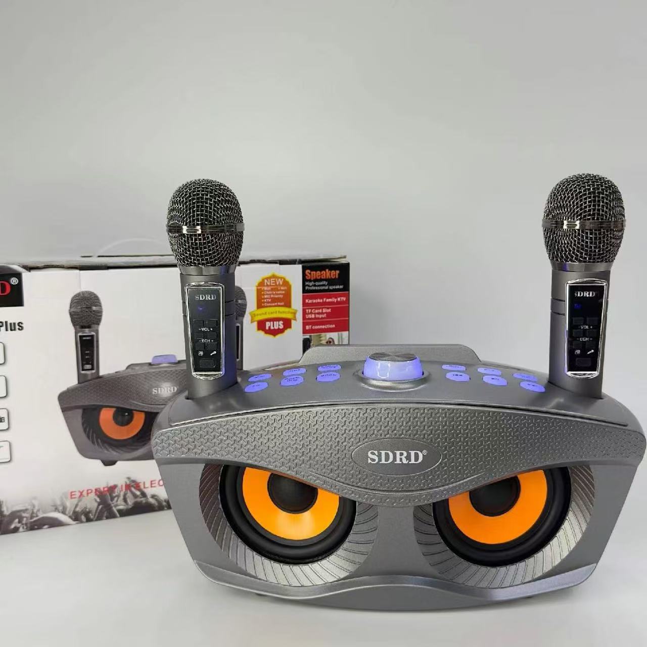 Cross-Border Sd306Plus Bluetooth Audio Outdoor Portable Karaoke Machine Home Ktv Wireless Dual Microphone Integrated