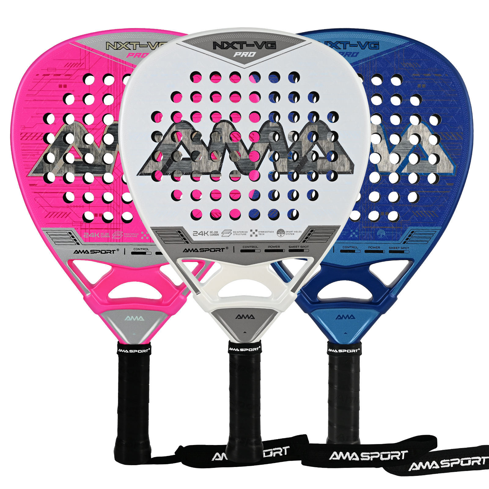 New Padel Racket Cricket Racket 24K Carbon Fiber P116 Cage Tennis Racket Amasport Racket