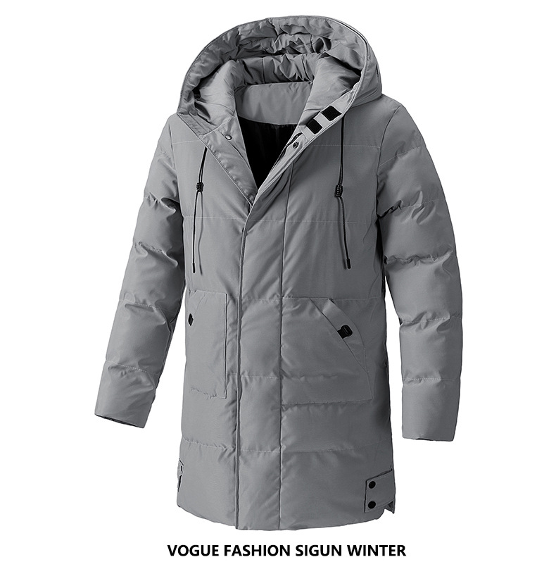 ​​Men's Oversized Hooded Cotton Coat – Winter Warm Jacket, Loose Fit, Black/Army Green/Grey​​_viptrois.com