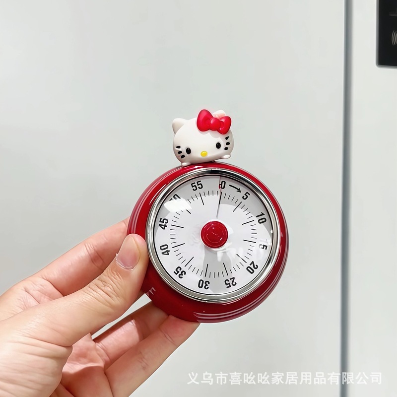 hellokitty主题多功能厨房计时器旋转机械定时器吸计时器定时闹钟|undefined