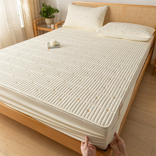  New Model A-Type Soy Fiber Flocked Quilted Sheet Set Single Dust Cover Mattress Protector for Simmons Bed