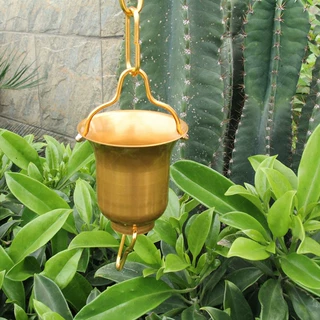 雨铃排水链日式寺庙导雨铝合金屋檐装饰雨水链滴水雨链花瓣雨水链