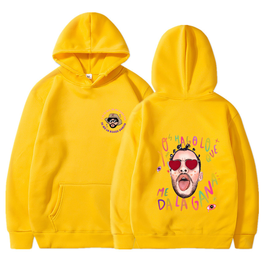 Nuevos productos transfronterizos un verano sin ti bad bunny moda estampada para hombre suéter casual con capucha para mujer
