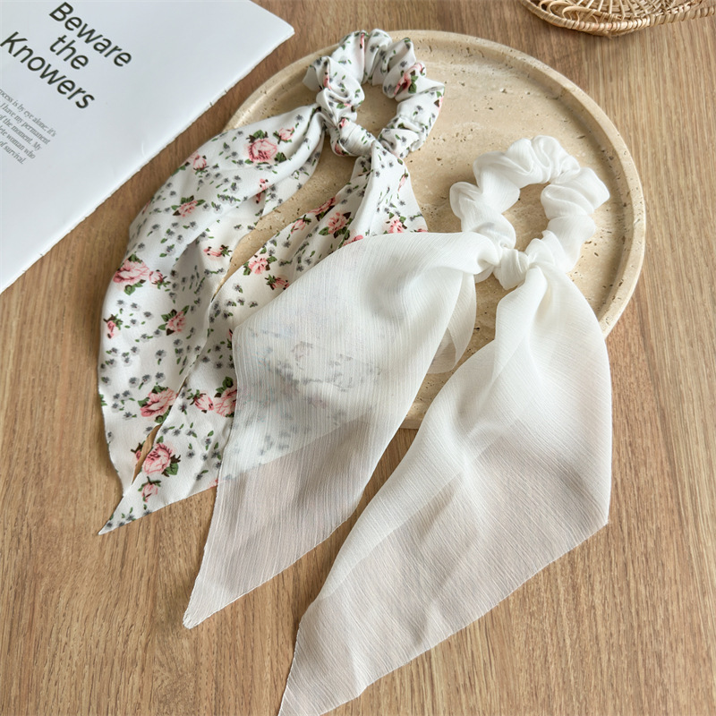 18g Weight Hair Tie Hair Accessories Type 1 Piece Quantity Casual, Holiday, Street Occasion Cloth Material Flower Pattern All Seasons Season Women's Gender Elegant, Sweet, Simple Style Style Elegant Sweet Simple Style Women's Flower Cloth Hair Tie 1