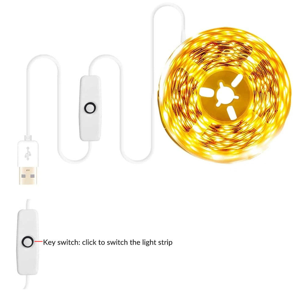 Amazon transfronteriza 5V USB inteligente sensor de escaneo manual tira de luz infrarroja tira de luz en forma de S 2835 tira de luz blanca