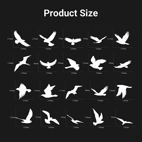 RPS023 Amazon 20 Flying Birds Rainbow Prism Electrostatic Glass Sticker Glueless PVC Film Window Film