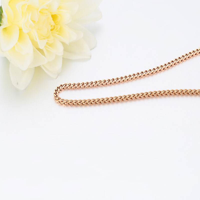 Xuping accesorios de acero inoxidable 18k retro cadenas de estilo simple botón de langosta Europa y América joyas transfronterizas al por mayor