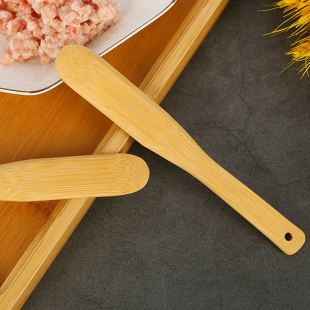 ♤ Tools for Making Wontons and Dumplings: Bamboo Filling Shovel, Flat Spoon for Scooping Filling, Stirring Stick for Picking Filling, Unpainted and Wax-Free Stirring