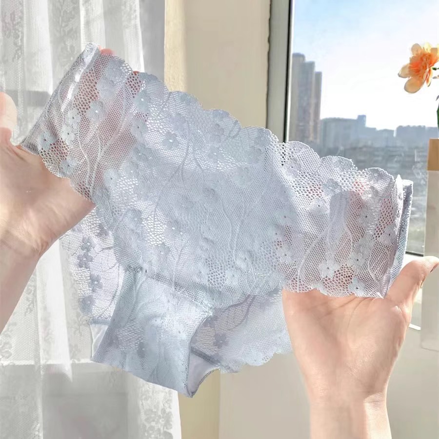 女の子用日本製レース下着、セクシーなローウエスト、シームレス、純粋な欲望、甘くて軽く通気性のある夏の女の子の三角ショーツ