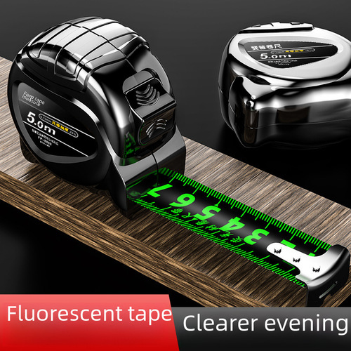 Fiberoptic Tape Measure 5 meters with 7.5 meters and 10 meters black scale tape, box, meter scale, high precision, thickened and wear-resistant craftsmanship