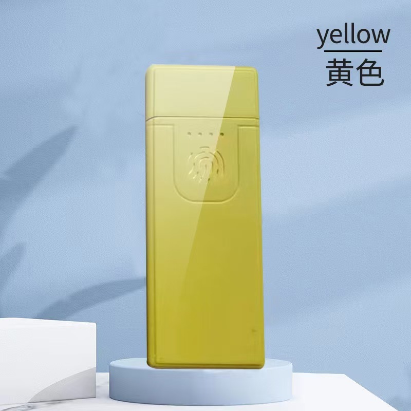 新型充電プラスチックUSB指紋タッチ感応電子ライター小型で便利なシガレットライターはロゴを作ることができる|undefined