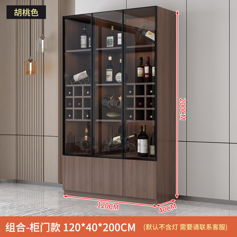 Шесть дверей - стеклянная дверь шкафа | Винный шкаф шириной 120.