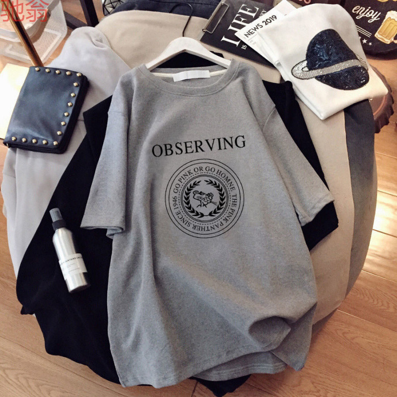 H8A Pregnant Women's Short-sleeved T-shirt Summer 2023 Summer New plus size Maternity Dress Pure Cotton Loose Top Long Trendy