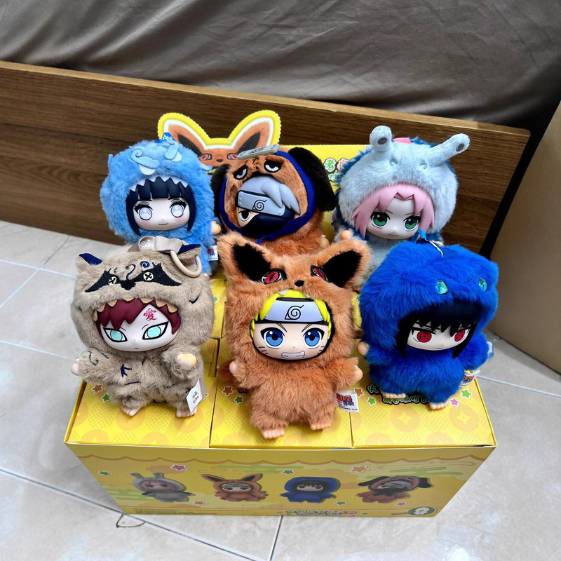 正版火影忍者疾风传萌兽派对系列盲盒潮玩手办毛绒公仔摆件批发|undefined
