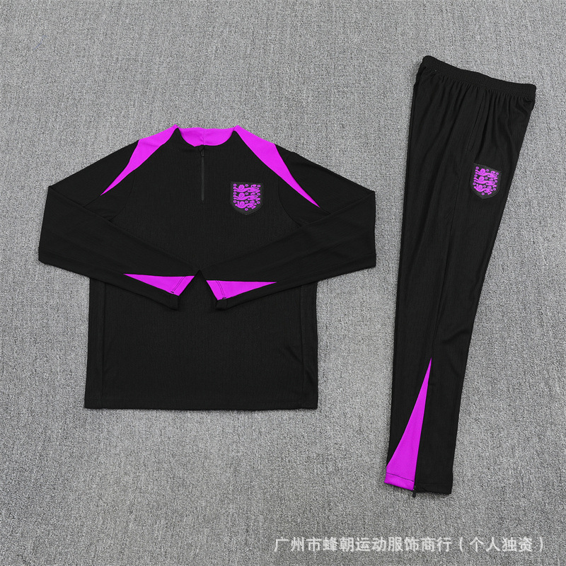 德国队半拉链长袖训练服球衣英格兰葡萄牙冬季训练足球服皇马|undefined