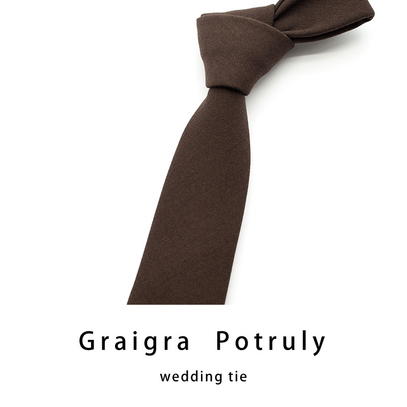 Houndstooth traje lazo de los hombres color sólido marrón gris 6cm corbata casual retro trabajo a cuadros moda mujeres