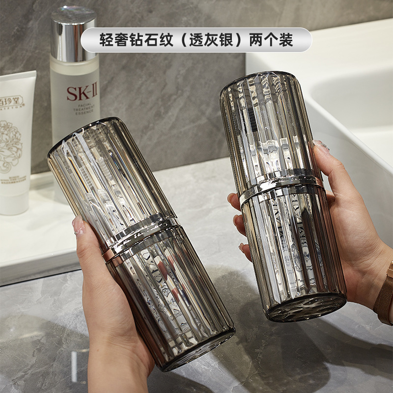 bydoll lujo ligero viaje taza de lavado cepillo de dientes pasta de dientes taza caja de almacenamiento de taza de dientes portátil taza de enjuague bucal