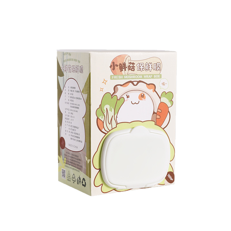 Cubierta de envoltura de plástico desechable extraíble montada en la pared Cubierta de sobras especial de grado alimenticio Bolsa de conservación fresca Cubierta de tapa de cuenco para refrigerador doméstico