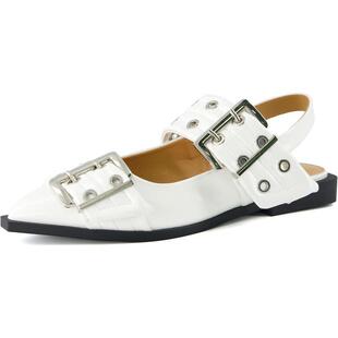 C 64425 Punk Studded Pointed Mule �Tᔼ��^����Ь �羳�W