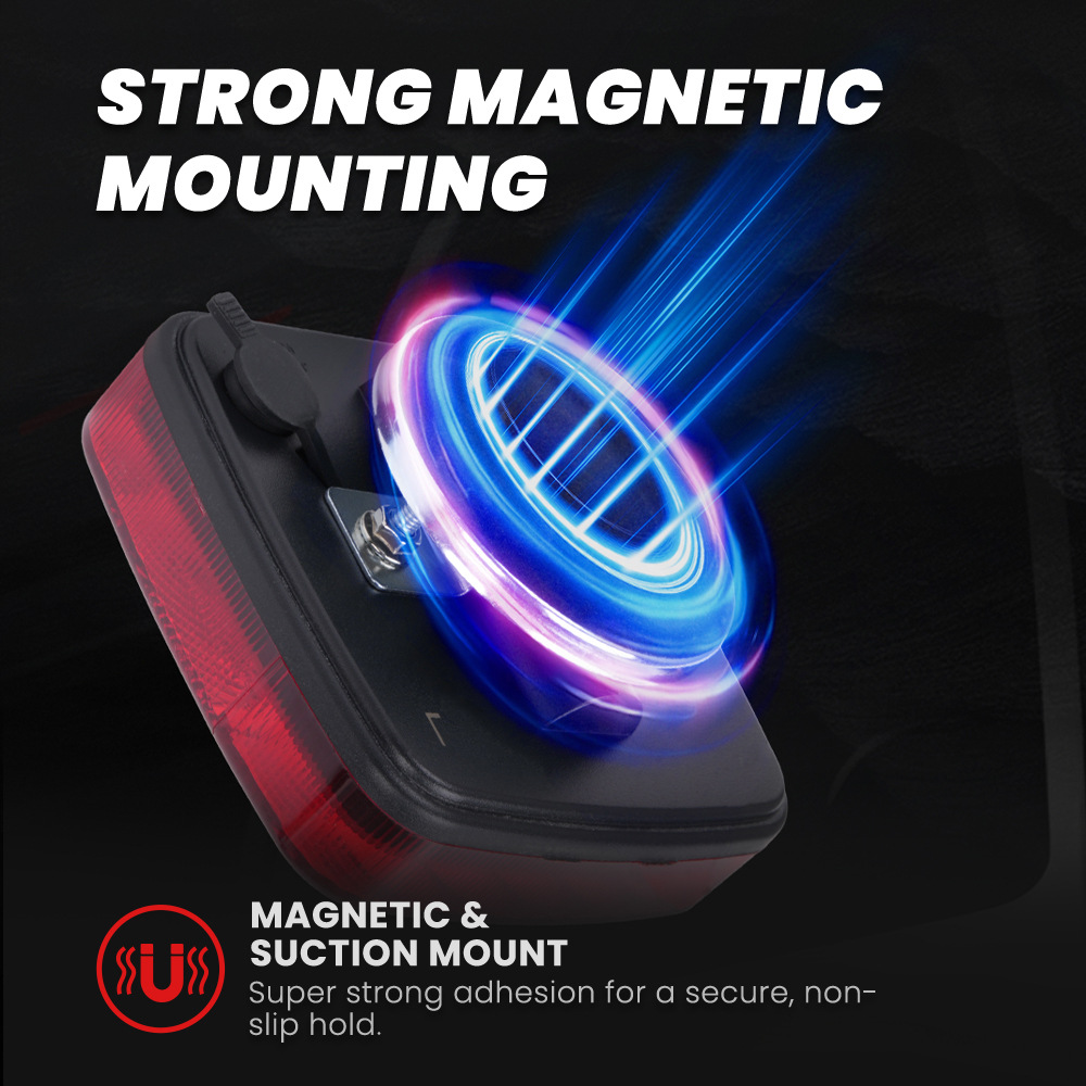 Cross-Border Car Modification Supplies Wireless Led Lights, Warning Lights, Rechargeable Magnetic Trailer Lights, Rear Tail Lights