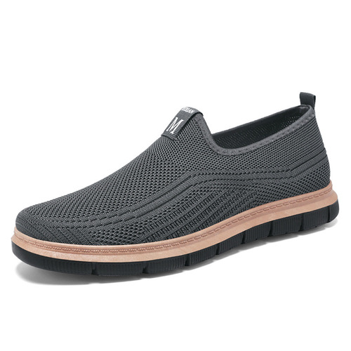 Men's Air-Weave Breathable Non-Stinky Ankle Shoes Large Men's Shoes Casual Slip-On Men's Shoes Father's Shoes