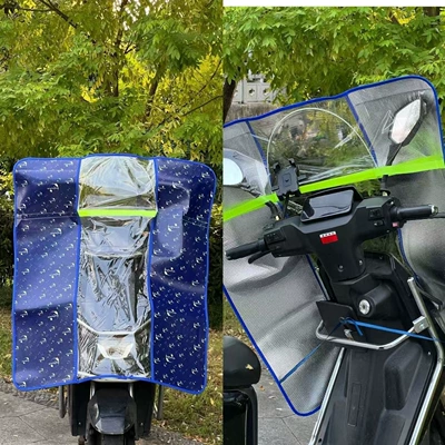 Windshield specifically designed for electric scooters, Motorcycle front windshield - velcro-ribbon-style