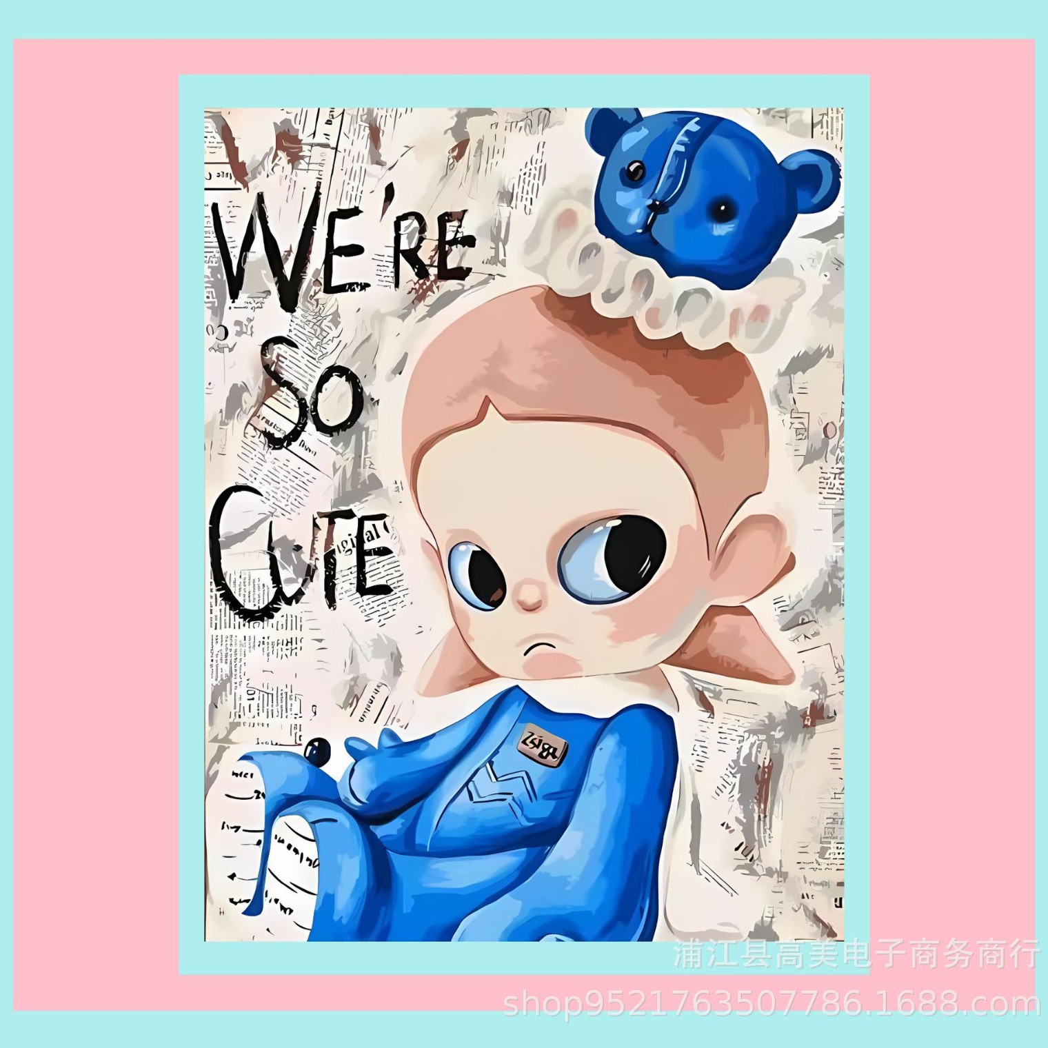 Bubble Mart Digital Oil Painting Xiaoye 2025 New Handmade DIY Coloring Meditation Hand Painting Can Be Customized According to the Picture