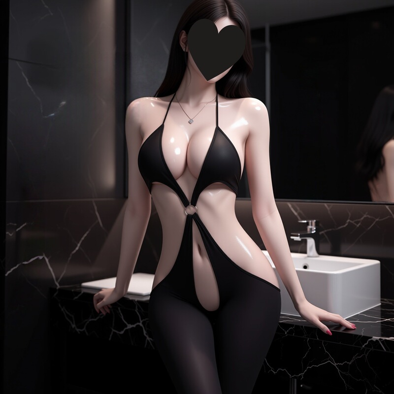 Sexy Lingerie, Sexy Bodysuit, Halter Neck, Push-Up, Cross Straps, Backless, Open Crotch, Flirty Lingerie for Young Women