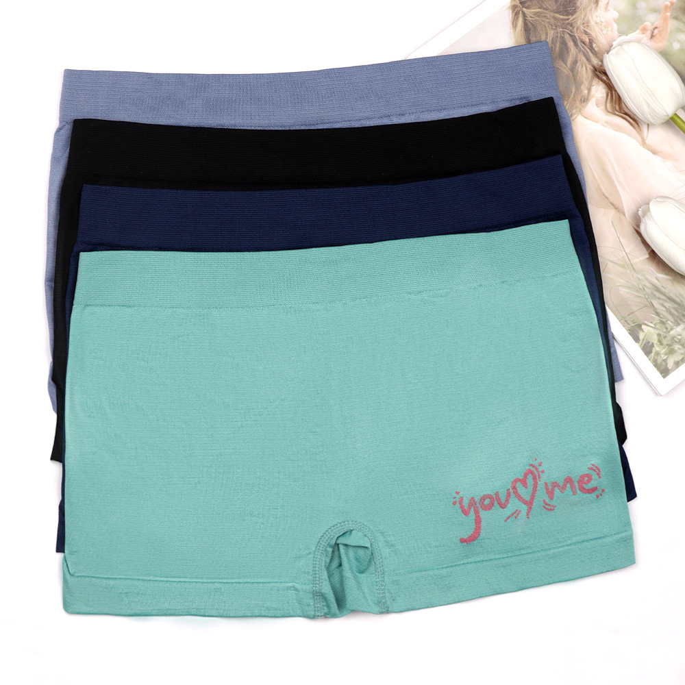 Pantalones cortos de seguridad sin costuras para mujer, de verano, con ajuste elástico y diseño estampado.