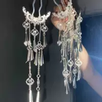 Одежда для волос Hanfu Hanfu Shanfu Shanbu Shanbu Bangbang Bangbang, имитация Мяо Серебряные колокольчики, старинные головные уборы в стиле ретро аксессуары