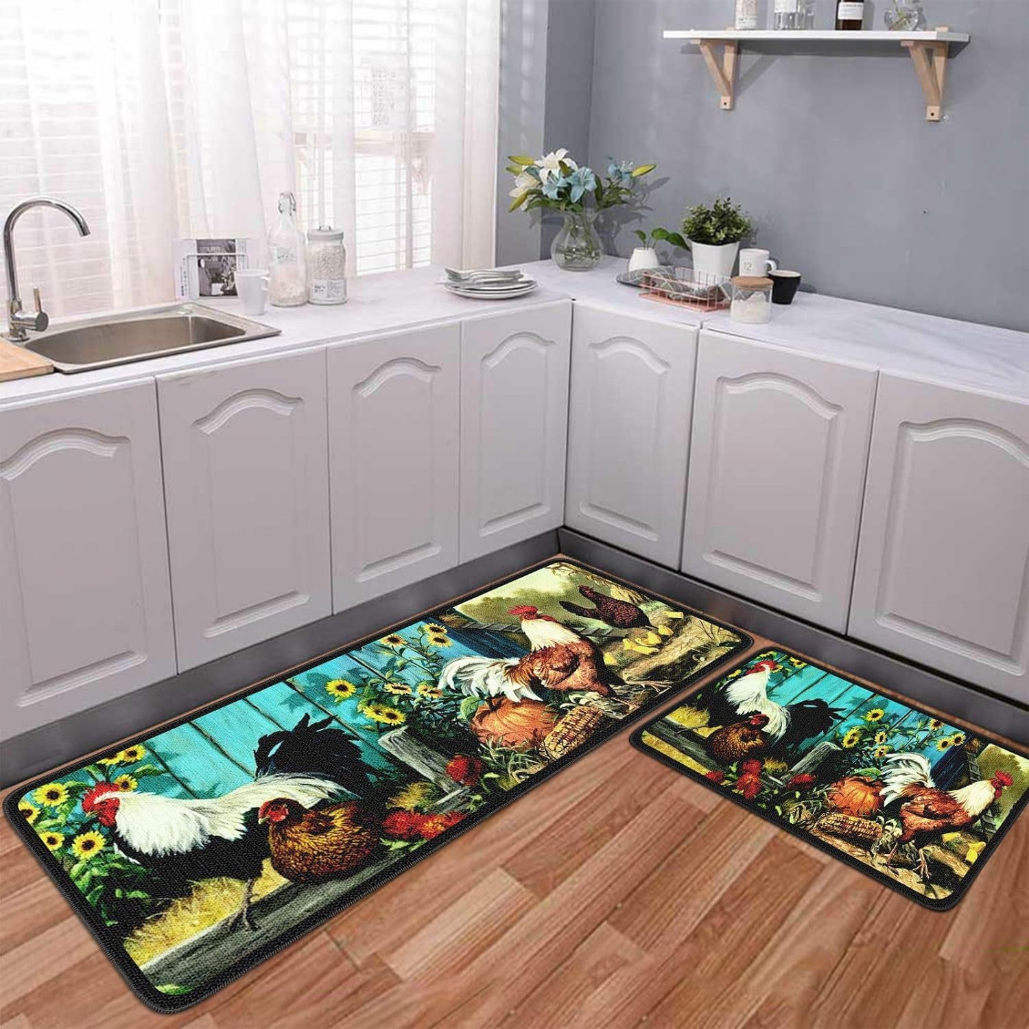 Hane Køkkenbetræk Dekoration Lang Strip Gulvmåtte Køkken Vandabsorberende Olie Absorberende Tæppe Husholdningsindgangsdørsmåtte_voghion.com