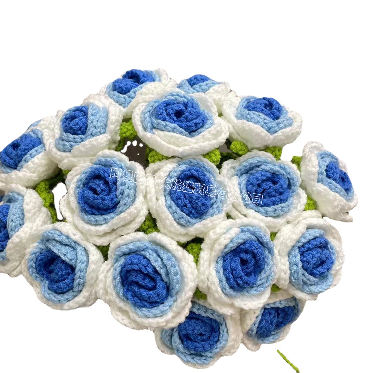 Rosas tejidas a mano terminadas flores artificiales flores tejidas flores hechas a mano flores de bricolaje lana tejido ramo de ganchillo casero