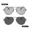 Memory titanium color changing sunglasses driver driving sunglasses men's day and night polarized sunglasses can be bent