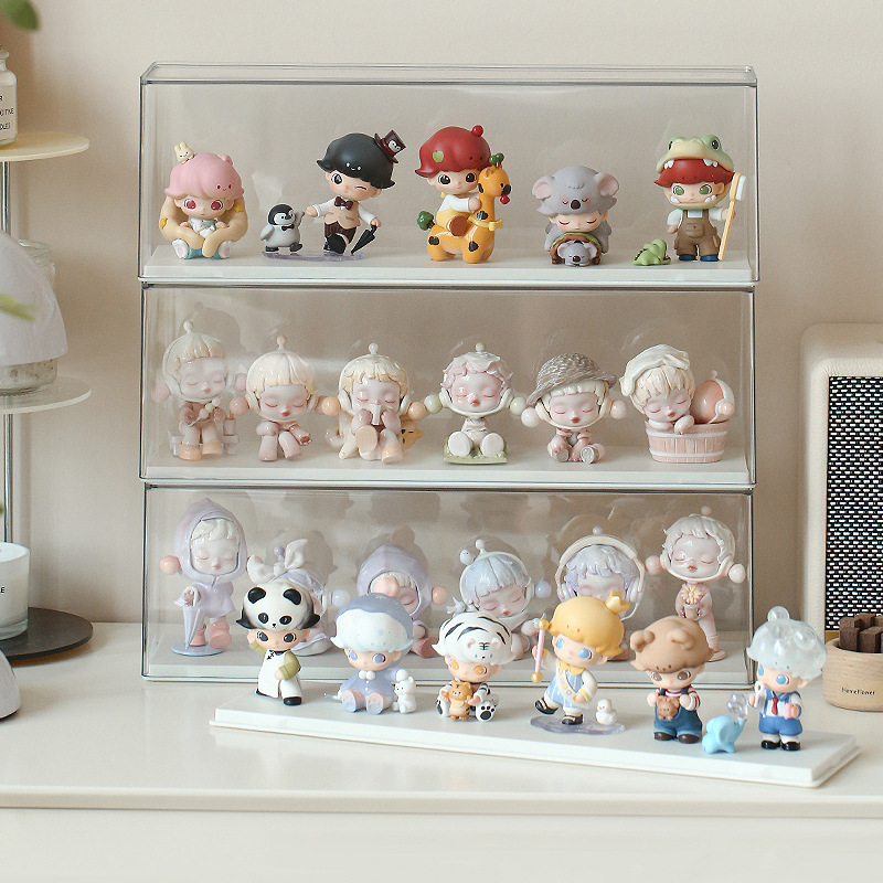 ブラインドボックス収納ボックス透明アクリル大サイズ手作り収納キャビネット防塵置物バブルマット展示ボックス模型|undefined