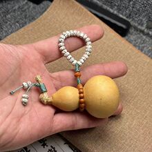 批发天然葫芦手把件 搭配橄榄核 星月菩提随身文玩手捻复古创意包