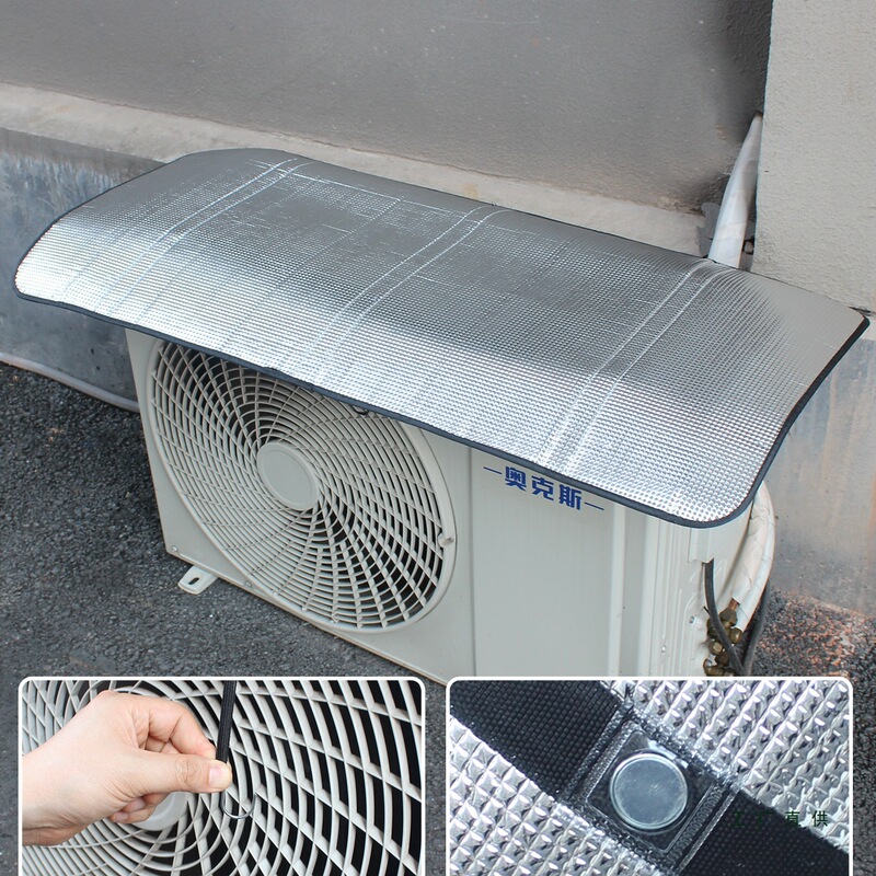 Air Conditioner Outdoor Unit Protective Cover with Strong Magnets, No Installation Needed, Sun Protection, Heat Insulation, Rainproof, Anti-Drip, Dustproof, Corrosion-Resistant, 1-10 Hp